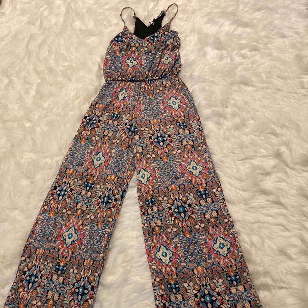 Multi colored one piece pants jumpsuit